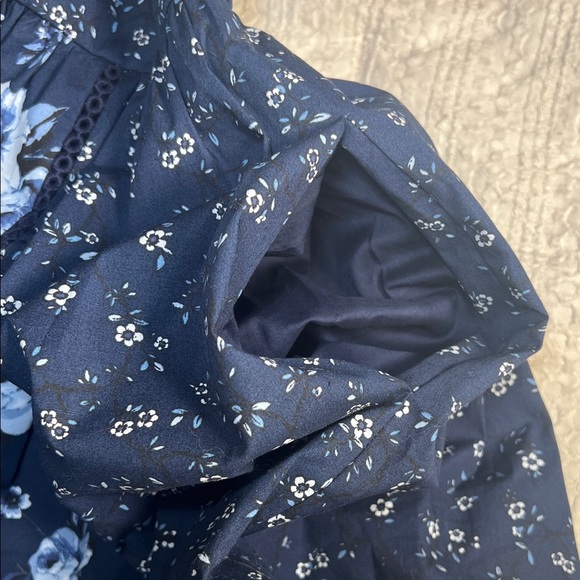 Kate Spade Navy Blue Floral Mini Dress size 4 - Picture 11 of 13